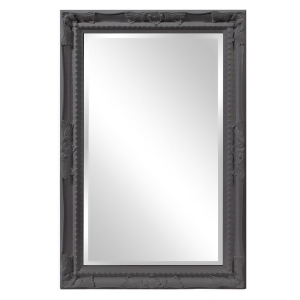 Howard Elliott Queen Ann Rectangular Glossy Charcoal Mirror - All