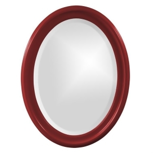 Howard Elliott George Glossy Red Oval Mirror - All