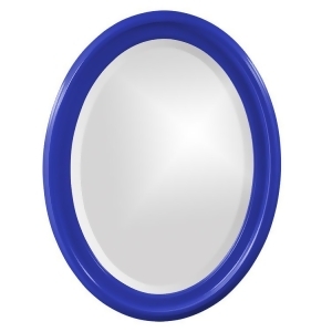 Howard Elliott George Glossy Royal Blue Oval Mirror - All