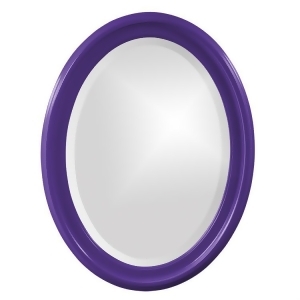 Howard Elliott George Glossy Royal Purple Oval Mirror - All