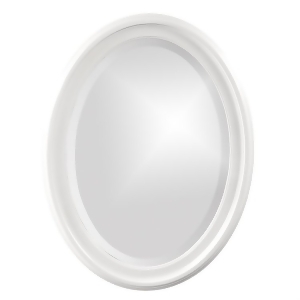 Howard Elliott George Glossy White Oval Mirror - All