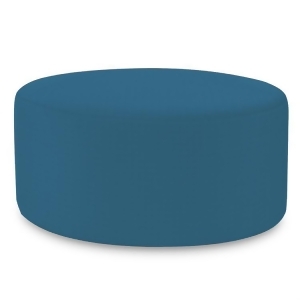 Howard Elliott Patio Seascape Turquoise Universal 36 Inch Round Ottoman - All