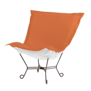 Howard Elliott Patio Seascape Canyon Scroll Puff Chair Titanium Frame - All