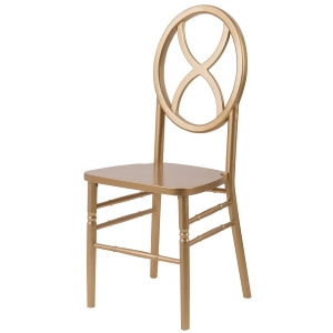 Csp Veronique Stackable Sand Glass Dining Chair in Gold - All