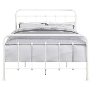 Pulaski All-in-One Curved Queen Metal Bed Cream - All