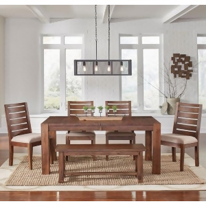 A-america Anacortes 6 Piece Butterfly Leaf Leg Dining Room Set in Salvage Mahoga - All