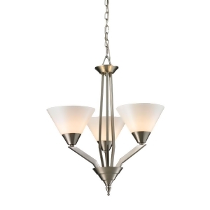 Thomas Tribecca 3 Light Chandelier In Brushed Nickel - All