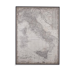 Bassett Mirror An Antique Map of Italy Framed Art - All