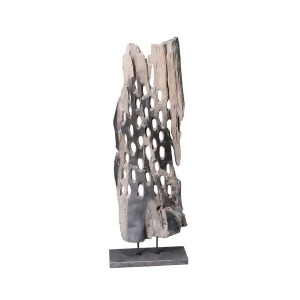 Moes Home Wood Abstract Art Weathered Grey - All
