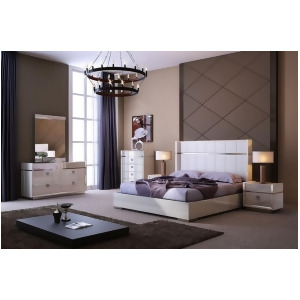 J M Furniture Paris Platform Bed in Light Grey - All