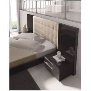 J M Furniture Santana Platform Bed in Black Beige - All