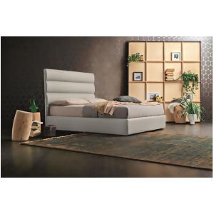 J M Furniture Sir Upholstered Platform Bed In Light Grey - All