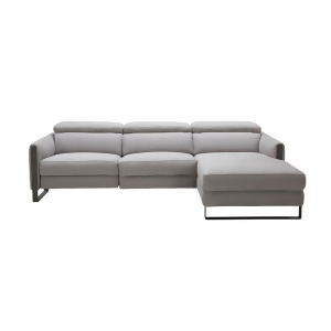 J M Furniture Antonio Sectional in Right Hand Facing in Chalk - All