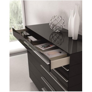 J M Furniture Beja 6 Drawer Dresser Chiffonier in Black - All