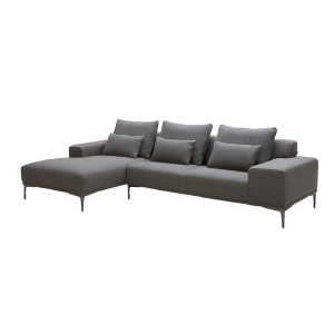 J M Furniture Christian Modern Sectional in Left Hand Facing in Grey - All