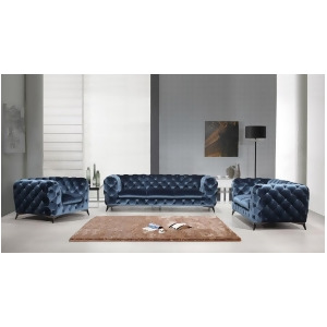 J M Furniture Glitz Sofa in Blue - All