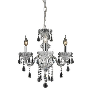 Nulco Lighting Cotswold 80061/3 3 Light Crystal Chandelier in Clear Chrome Fin - All