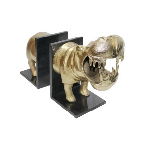 Moes Home Hippo Bookends in Brass - All