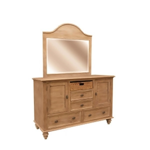 Sunset Trading Vintage Casual Dresser Mirror in Plantation Maple - All
