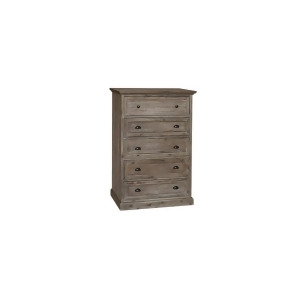 Sunset Trading Solstice Grey 5 Drawer Bedroom Chest in Weathered Gray Brown - All