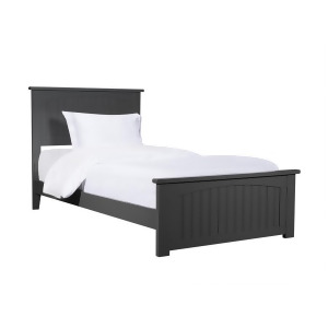 Atlantic Nantucket Traditional Bed w/Matching Footboard in Atlantic Grey - All
