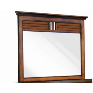Sunset Trading Bahama Shutter Wood Mirror in Tropical Walnut - All