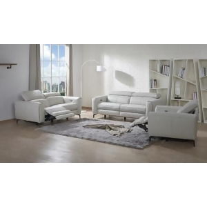 J M Furniture Lorenzo 3 Piece Living Room Set in Light Grey - All