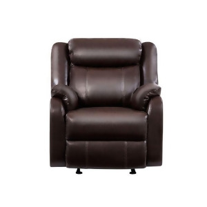 Global Furniture U9303c Glider Recliner in Brown w/Contrast Stitching - All