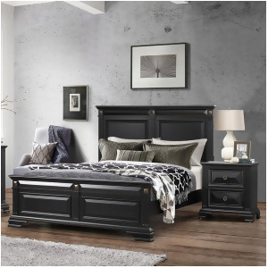 Global Furniture Carter 2 Piece Platform Bedroom Set in Black - All