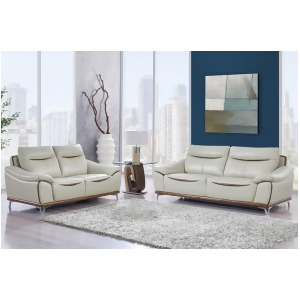 Global Furniture U8351 2 Piece Blanche Pearl Agnes Auburn Living Room Set - All