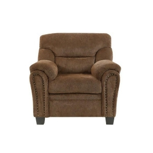 Global Furniture U1058kd Chair w/Nail Head Trim in Tobacco - All