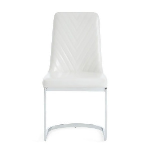 Global Furniture D1067dc White Chevron Detail Back Cushion Dining Chair Set of - All