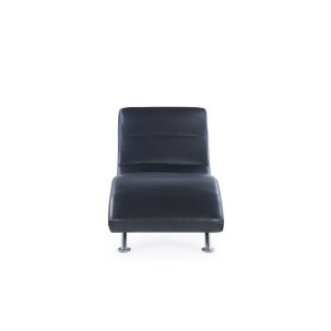 Global Furniture U820 Chaise Black w/Chrome Frame - All