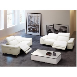 J M Furniture Gaia 2 Piece Living Room Set in White - All