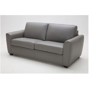 J M Furniture Jasper Sofa Bed in Grey Leather - All