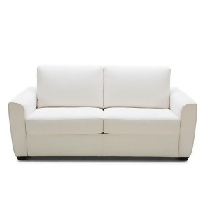 J M Furniture Alpine Sofa Bed in White Fabric - All