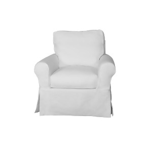 Sunset Trading Horizon Swivel Chair Slip Cover Set Only Performance White - All