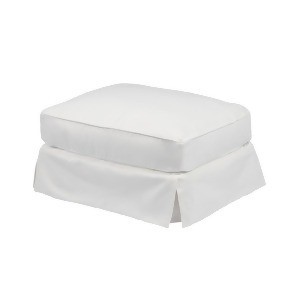 Sunset Trading Americana Ottoman Slip Cover Set Only Performance White - All