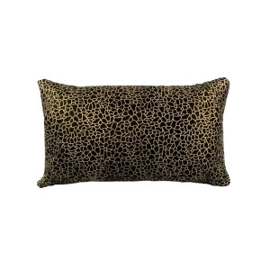 Moes Home Daisy Rectangular Pillow Black Gold - All