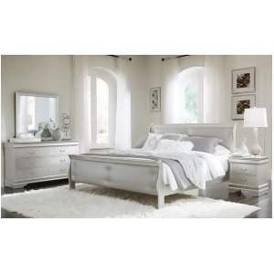 Global Furniture Marley 3 Piece Silver Tufted Sleigh Bedroom Set w/Dresser - All