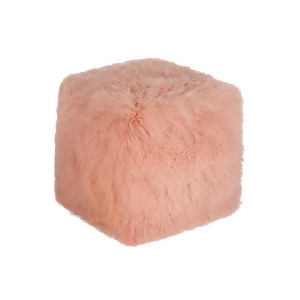 Moes Home Lamb Fur Pouf Pink In Pink - All