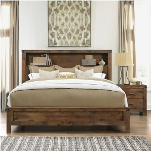 Global Furniture Victoria 2 Piece Platform Bedroom Set in Rustic Oak - All