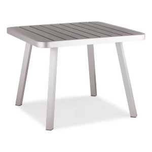 Zuo Modern Township Square Dining Table in Brushed Aluminum - All