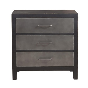 Pulaski Industrial Style Three Drawer Accent Chest in Distressed Black - All