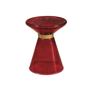 Pulaski Red Glass Side Table in Red - All