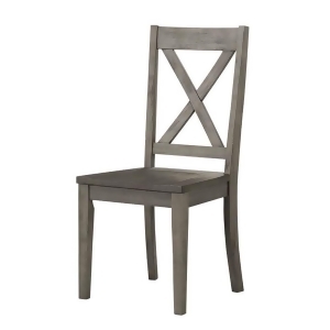 A-america Huron X-Back Side Chair in Distressed Grey Set of 2 - All
