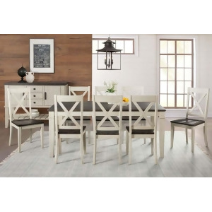 A-america Huron 10 Piece Leg Dining Room Set in Cocoa-Chalk - All