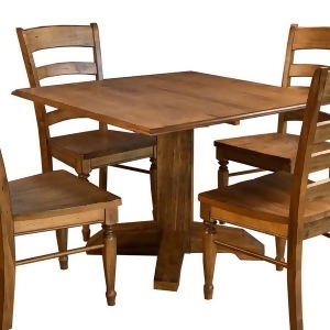 A-america Bennett Square Drop Leaf Dining Table in Smoky Quartz - All