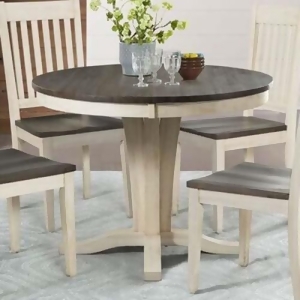 A-america Huron Pedestal Dining Table w/Leaf in Cocoa-Chalk - All