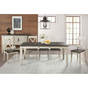 A-america Huron 8 Piece Leg Dining Room Set in Cocoa-Chalk - All